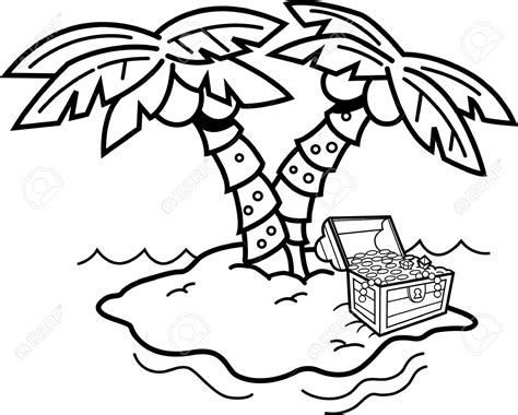 island clipart black and white